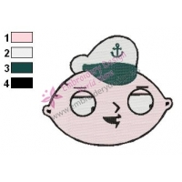 Sailor Stewie Family Guy Embroidery Design